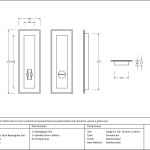 Anvil Art Deco Rectangular Pull - Privacy Set