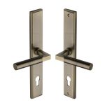 Heritage Brass - Bauhaus LH Door Handle on Plate