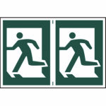 Man running left' Sign - PVC - 300 x 200mm