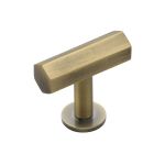 Heritage Brass - Hexagon T-Bar Cabinet Knob with Rose