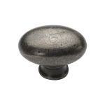 M.Marcus - Rustic Pewter Oval Cabinet Knob