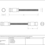 Fixings for back to back pull handles (pair)