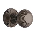 Heritage Brass - Reeded Mortice Door Knob on Rose