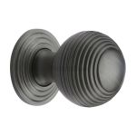 Heritage Brass - Reeded Cabinet Knob with Base