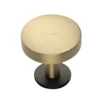 Heritage Brass - Domed Disc Cabinet Knob with Rose