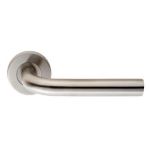 Stainless Steel Straight Lever Handle on Sprung  Rose