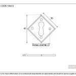 Anvil Diamond Euro Escutcheon