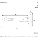 Arrow Head T Hinge (pair)