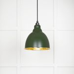 Hammered Brass Brindley Pendant in Heath