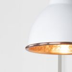 Hammered Copper Brindley Wall Light in Flock