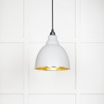 Hammered Brass Brindley Pendant in Flock