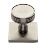 Heritage Brass - Venetian Cabinet Knob with Square Backplate