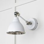 Hammered Nickel Brindley Wall Light in Flock