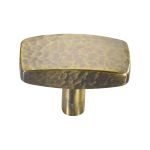 Heritage Brass - Rectangular Hammered Cabinet Knob