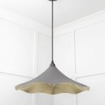 Smooth Brass Flora Pendant in Bluff