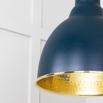 Hammered Brass Brindley Cluster Pendant in Dusk