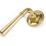 Polished Brass Newbury Lever Handle on Rose Set