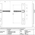 Hammered Newbury Slimline Espag. Lock Set