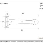 Smooth Cast T Hinge (pair)