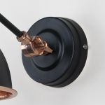 Smooth Copper Brindley Wall Light in Elan Black