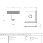 Anvil Brompton Centre Door Knob (Square)
