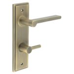 Burlington Fitzrovia Door Handles On Back Plate with Turn & Release