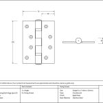 4" Ball Bearing Butt Hinge (pair) ss