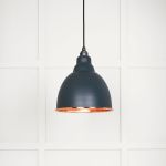 Hammered Copper Brindley Pendant in Soot