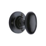 M.Marcus - Knowle Door Knob on Rose Black Iron