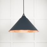 Smooth Copper Hockley Pendant in Soot