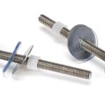 Satin SS (304) 100mm Bolt Fixings for T Bar (2)