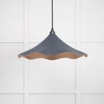 Smooth Copper Flora Pendant in Slate