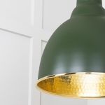 Hammered Brass Brindley Cluster Pendant in Heath
