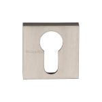 Heritage Brass - Euro Profile Cylinder Escutcheon Square - SQ5004