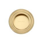 Heritage Brass - Round Reeded Flush Pull