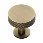 Heritage Brass - Knurled Disc Cabinet Knob with Rose