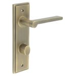 Burlington Fitzrovia Door Handles On Back Plate with Turn & Release