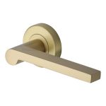 Heritage Brass - Metro Mid Century Door Handle on Round Rose