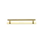 Heritage Brass - Step Cabinet Pull Handle with Plate