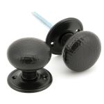 Anvil Hammered Mushroom Mortice/Rim Knob Set