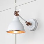 Smooth Copper Brindley Wall Light in Flock