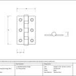 3" Ball Bearing Butt Hinge (pair) ss