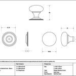 Satin Brass Mushroom Cabinet Knob