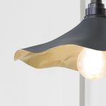 Smooth Brass Flora Wall Light in Slate