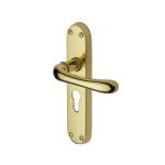 Heritage Brass - Luna Door Handle on Plate