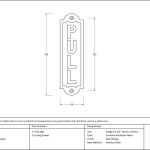 Antique Pewter Pull Sign