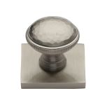 Heritage Brass - Diamond Cut Cabinet Knob with Square Backplate