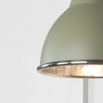 Hammered Nickel Brindley Wall Light in Tump