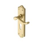Heritage Brass - Buckingham Door Handle on Plate