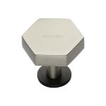Heritage Brass - Hexagon Cabinet Knob with Rose